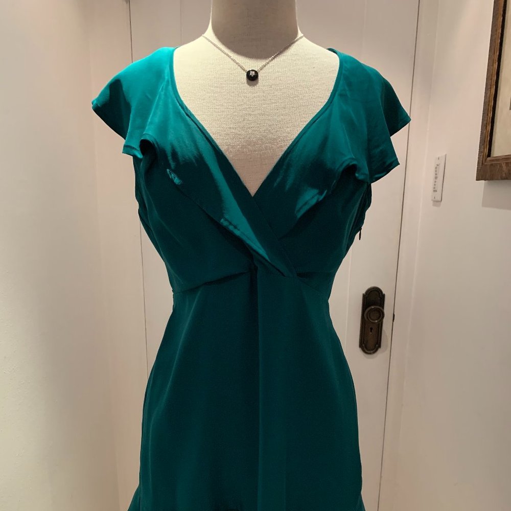 Turquois/Teal Flirty Silk Dress - SOLD!